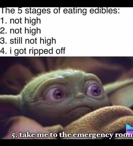 baby yoda edibles weed meme