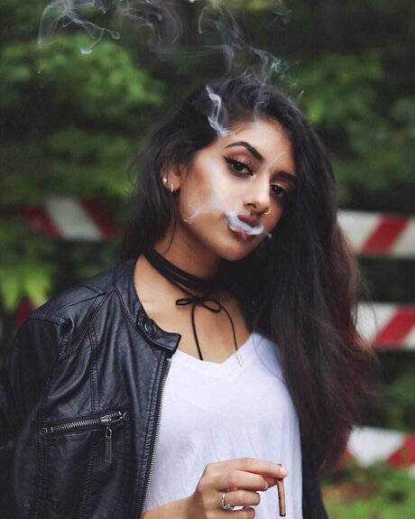 pretty girl smoking