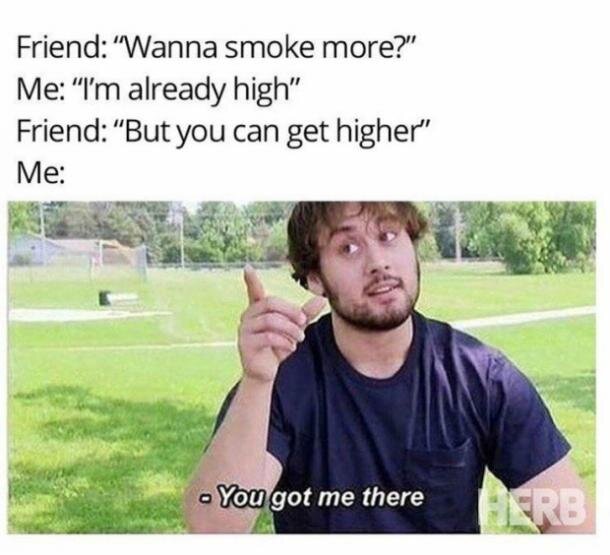 wanna smoke more weed meme