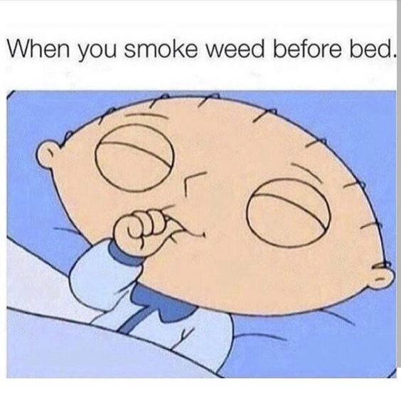 when you smoke weed before bed weed meme