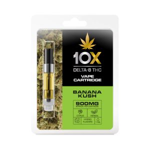 10X Delta-8 THC - Banana Kush Vape Cartridge - 900mg (1ml)