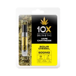 10X Delta-8 THC - Sour Disel Vape Cartridge - 900mg (1ml)