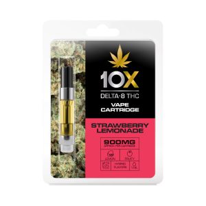 10X Delta-8 THC - Strawberry Lemonade Vape Cartridge - 900mg (1ml)