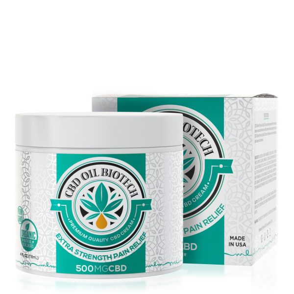 500mg CBD Oil Biotech Pain Creams - Buy 2 CBD Creams $49.99/Jar