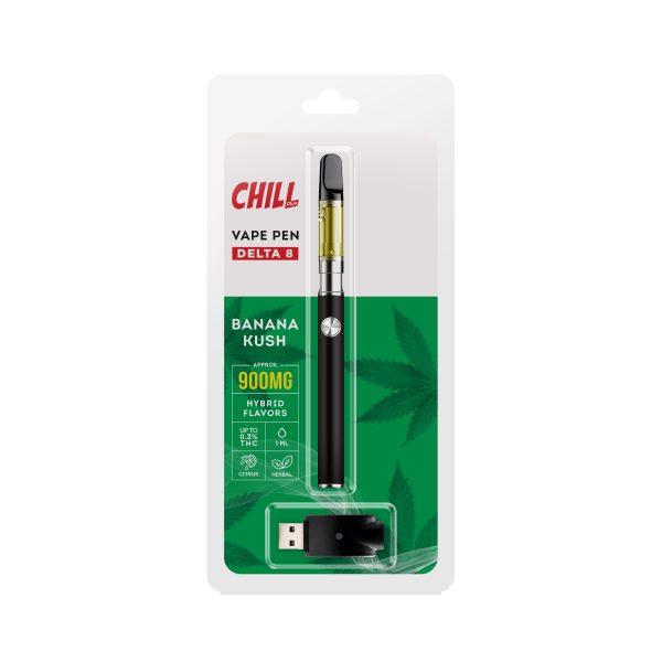 Chill Plus CBD Delta-8 - Disposable Vaping Pen - Banana Kush - 900mg (1ml)
