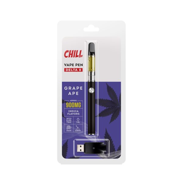 Chill Plus CBD Delta-8 - Disposable Vaping Pen - Grape Ape - 900mg (1ml)