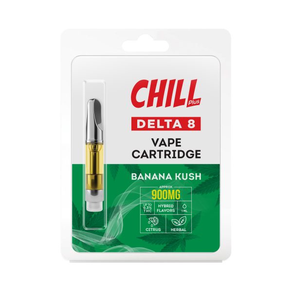 Chill Plus Delta-8 Vape Cartridge - Banana Kush - 900mg (1ml)