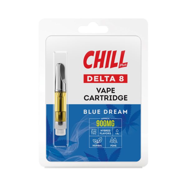 Chill Plus Delta-8 Vape Cartridge - Blue Dream - 900mg (1ml)