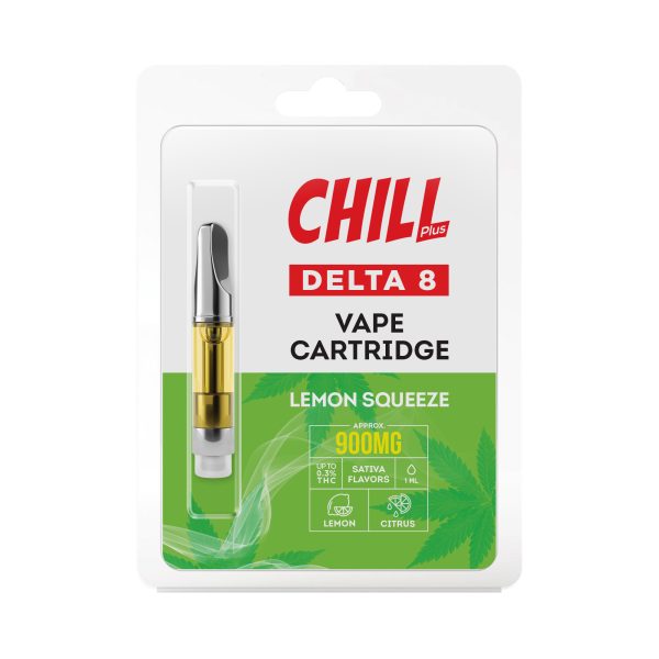 Chill Plus Delta-8 Vape Cartridge - Lemon Squeeze - 900mg (1ml)