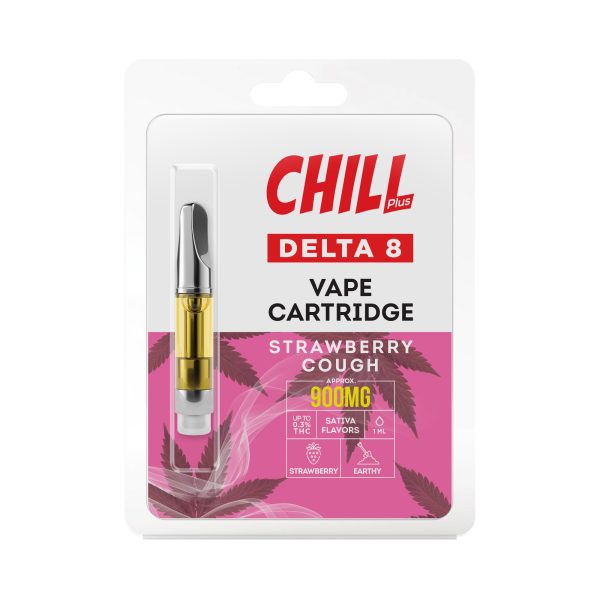 Chill Plus Delta-8 Vape Cartridge - Strawberry Cough - 900mg (1ml)