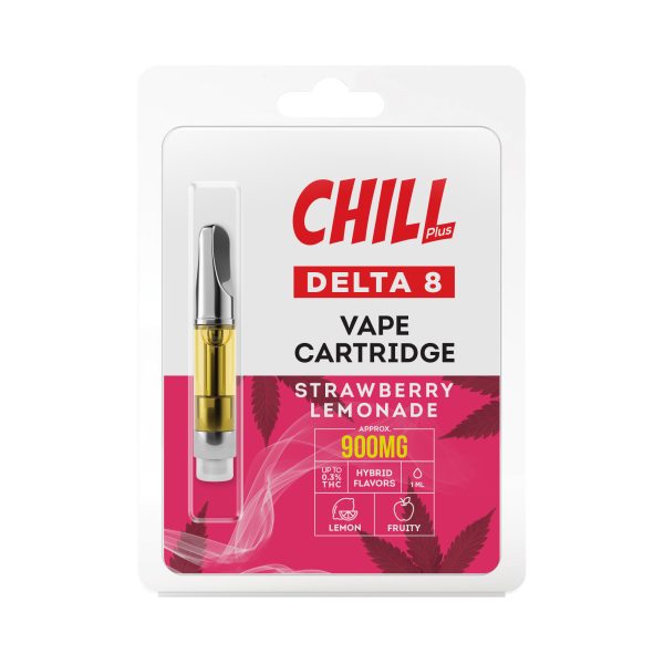 Chill Plus Delta-8 Vape Cartridge - Strawberry Lemonade - 900mg (1ml)