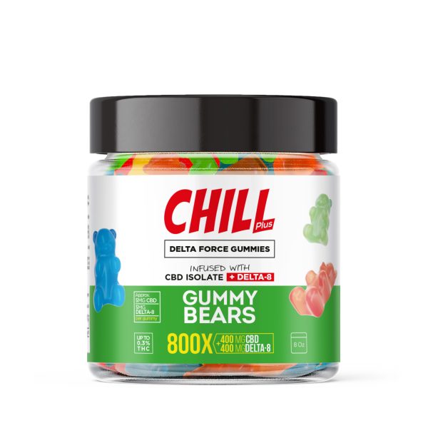 Chill Plus Delta Force Gummy Bears - 800X