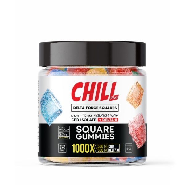 Chill Plus Delta Force Squares Gummies - 1000X