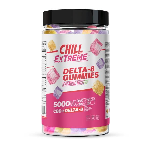Chill Plus Extreme Delta-8 Gummies Paradise Mix - 5000X