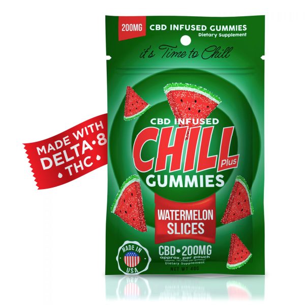 Chill Plus Gummies - CBD Infused Watermelon Slices - 200mg - 200mg