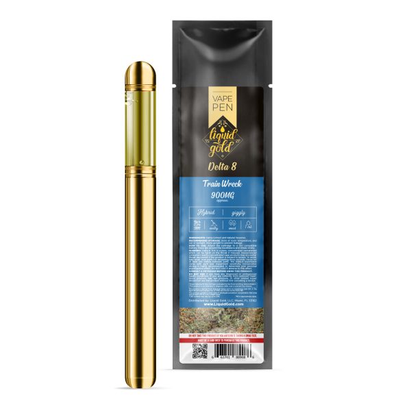 Liquid Gold Delta-8 Vape Pen - Train Wreck - 900mg