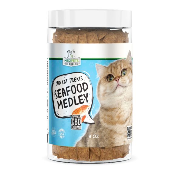 MediPets CBD Cat Treats - Seafood Medley - 300mg