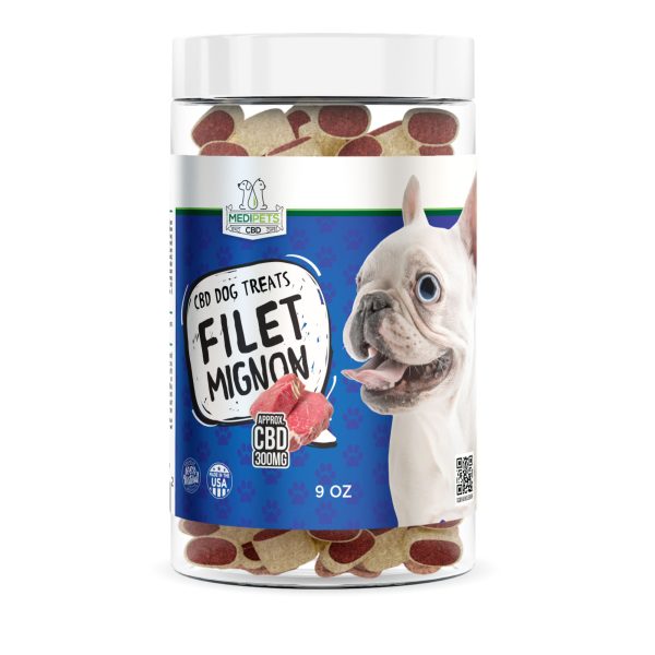 MediPets CBD Dog Treats - Filet Mignon - 300mg