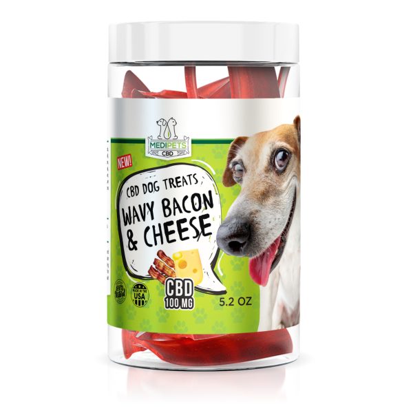 MediPets CBD Dog Treats - Wavy Bacon & Cheese Bites - 100mg