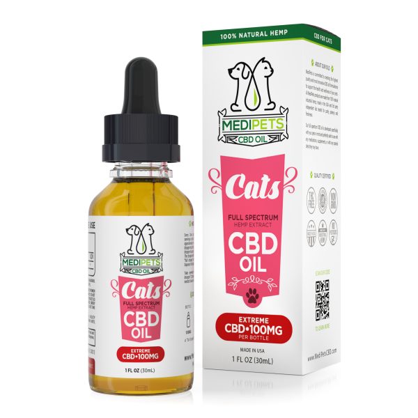MediPets CBD Oil for Cats - Extreme Strength - 100mg (30ml)