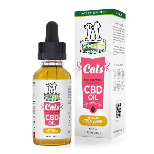 MediPets CBD Oil for Cats - Regular Strength - 25mg (30ml)