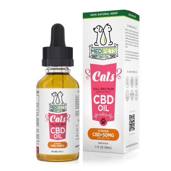 MediPets CBD Oil for Cats - Strong Strength - 50mg (30ml)