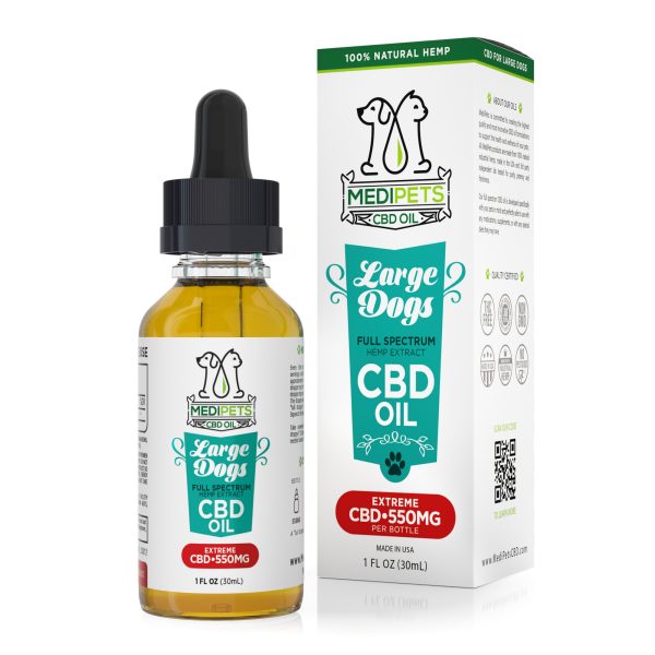 MediPets CBD Oil for Large Dogs - Extreme Strength - 550mg (30ml)