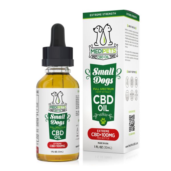 MediPets CBD Oil for Small Dogs - Extreme Strength - 100mg (30ml)