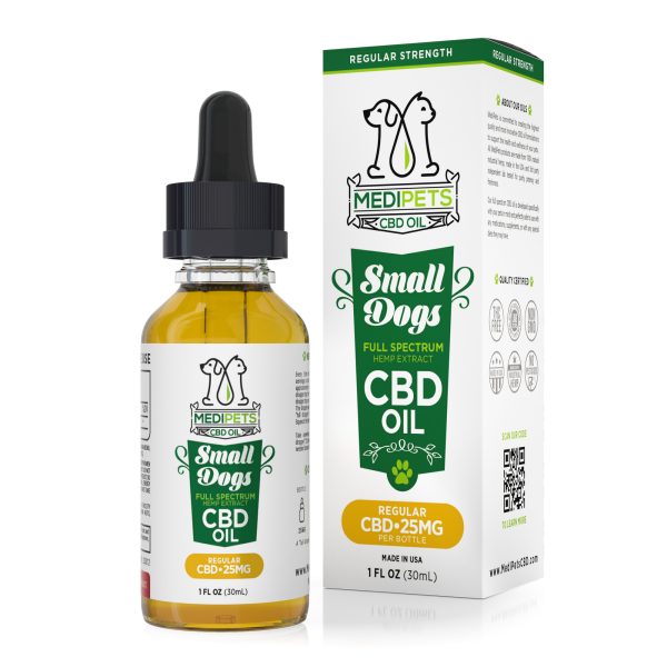 MediPets CBD Oil for Small Dogs - Regular Strength - 25mg (30ml)