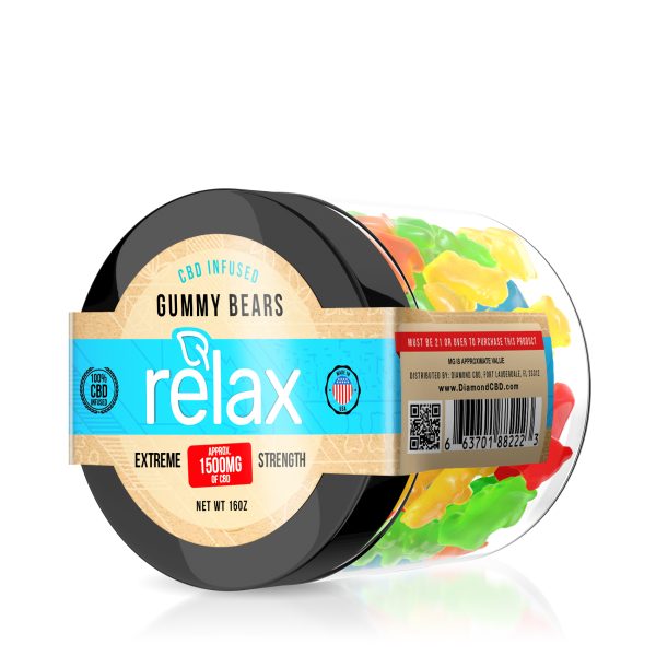 Relax Gummies - CBD Infused Gummy Bears - 1500mg