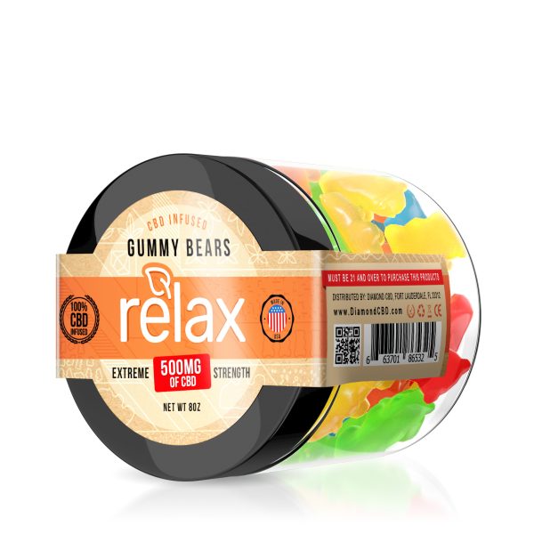 Relax Gummies - CBD Infused Gummy Bears - 500mg