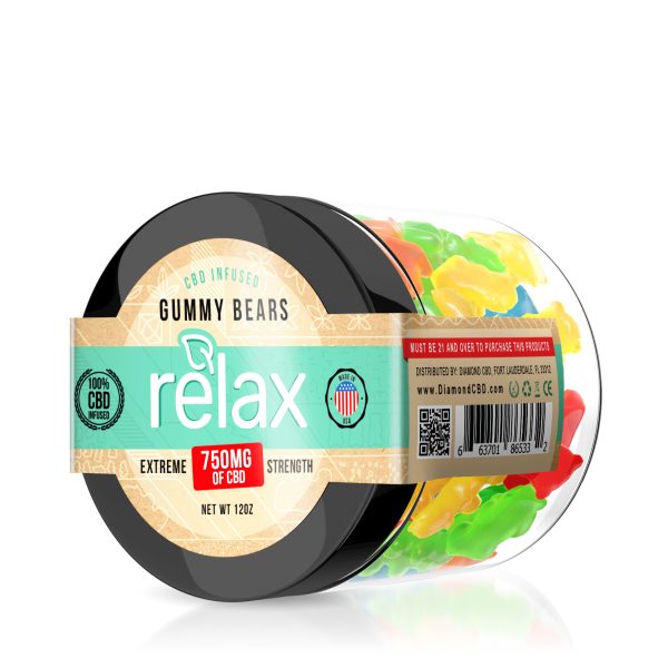 Relax Gummies - CBD Infused Gummy Bears - 750mg