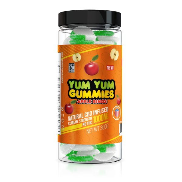 Yum Yum Gummies 1000mg - CBD Infused Apple Rings