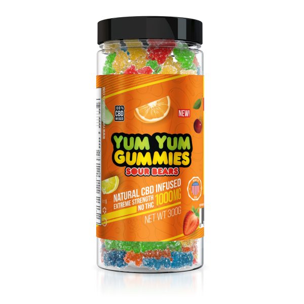 Yum Yum Gummies 1000mg - CBD Infused Sour Bears