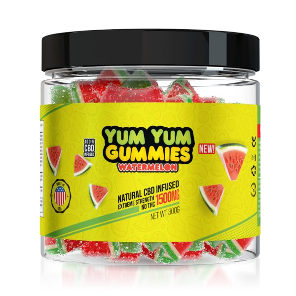 Yum Yum Gummies 1500mg - CBD Infused Watermelon Slices