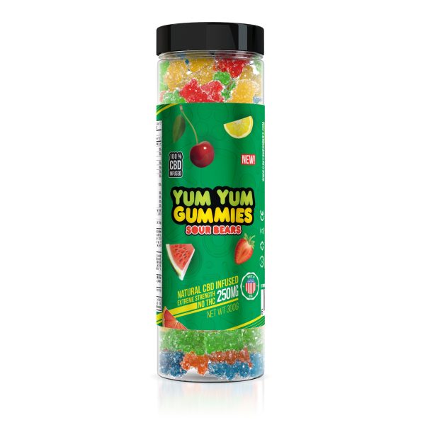 Yum Yum Gummies 250mg - CBD Infused Sour Bears