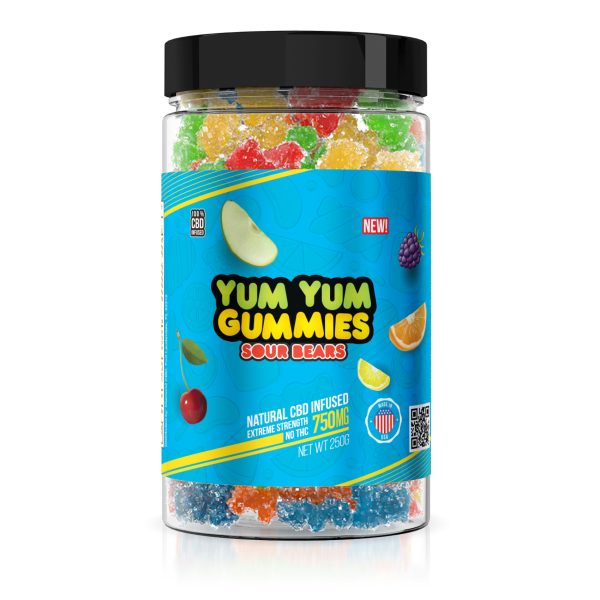Yum Yum Gummies 750mg - CBD Infused Sour Bears