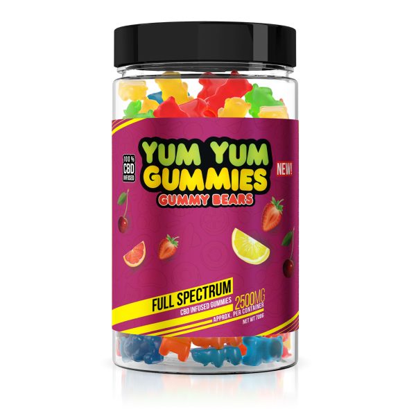 Yum Yum Gummies - CBD Full Spectrum Gummy Bears - 2500mg