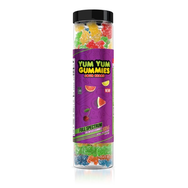Yum Yum Gummies - CBD Full Spectrum Sour Bears - 500mg
