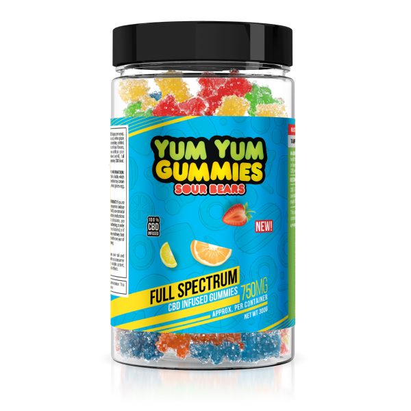 Yum Yum Gummies - CBD Full Spectrum Sour Bears - 750mg