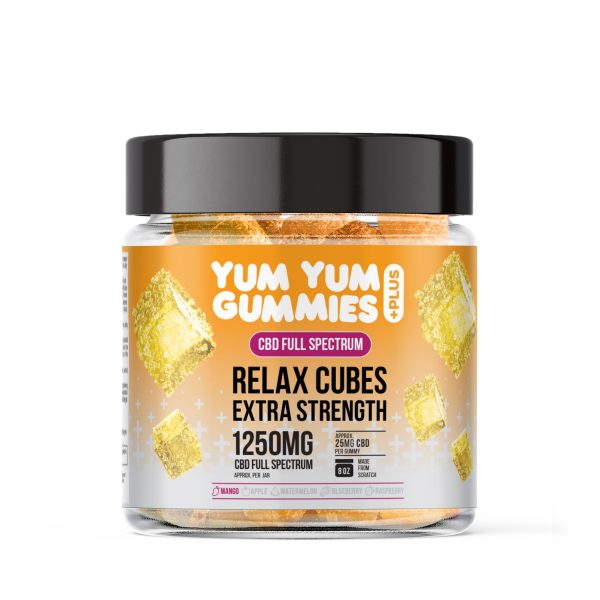 Yum Yum Gummies - Full Spectrum CBD Relax Mango Cubes - 1250mg